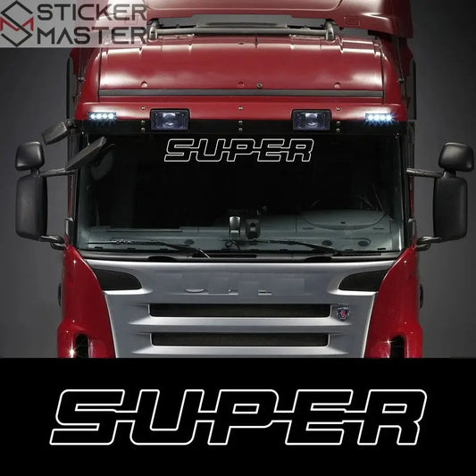 Tır Sticker | Super Yazılı Ön Cam Güneşlik Decal (102 cm) - Sticker Master