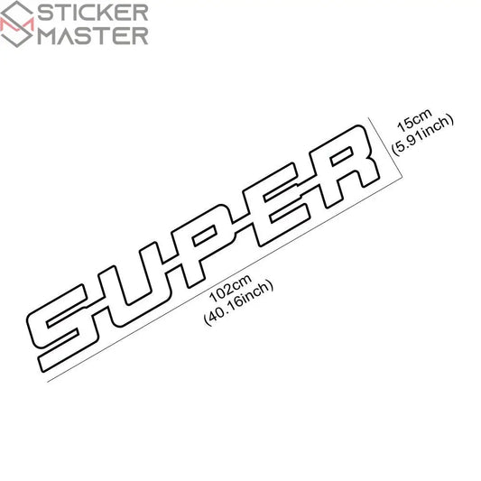 Tır Sticker | Super Yazılı Ön Cam Güneşlik Decal (102 cm) - Sticker Master