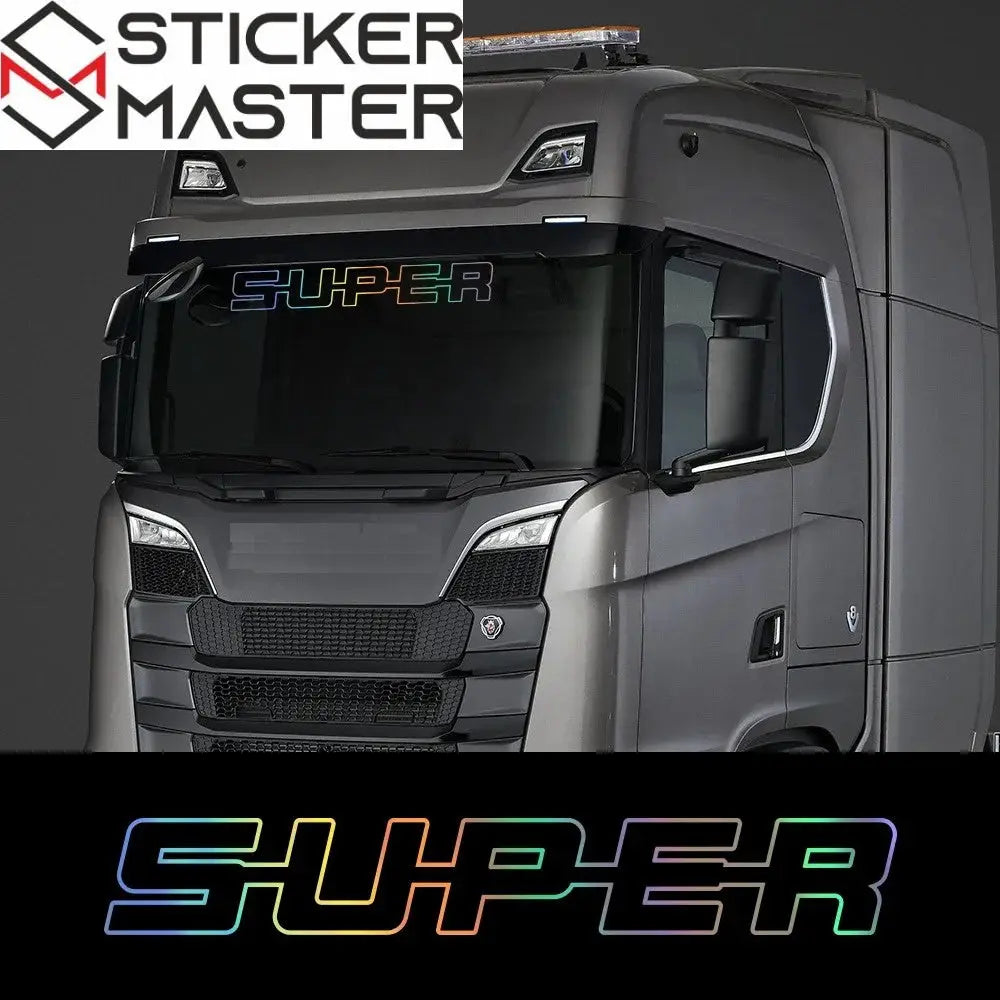 Tır Sticker | Super Yazılı Ön Cam Güneşlik Decal (102 cm) - Sticker Master