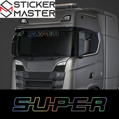 Tır Sticker | Super Yazılı Ön Cam Güneşlik Decal (102 cm) - Sticker Master
