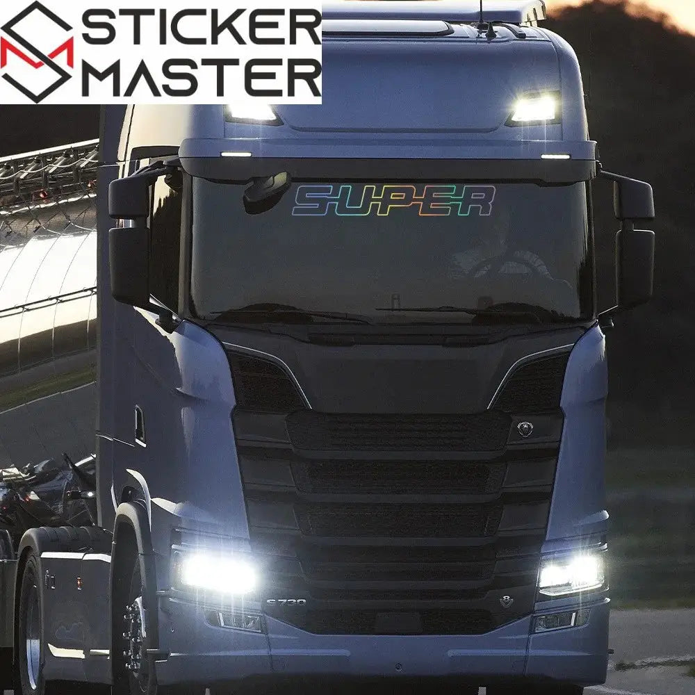 Tır Sticker | Super Yazılı Ön Cam Güneşlik Decal (102 cm) - Sticker Master