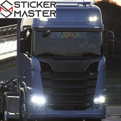 Tır Sticker | Super Yazılı Ön Cam Güneşlik Decal (102 cm) - Sticker Master