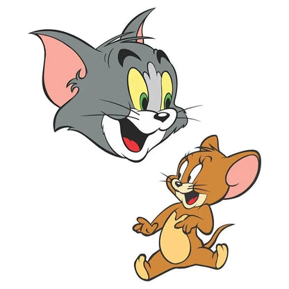 Tom ve Jerry Sticker - Su Geçirmez PVC Çıkartma 15x7.5cm