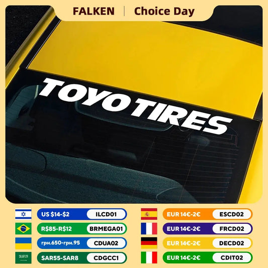 Toyo Tires Sticker Ön Arka Cam Yazısı 98 Cm | Sticker Master - Sticker Master