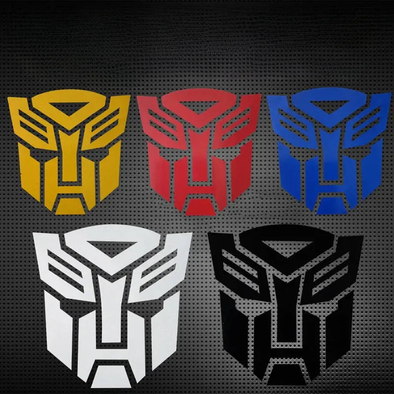 Transformers Sticker | Autobot ve Decepticon Suya Dayanıklı Kask ve Depo Logosu Sticker Master