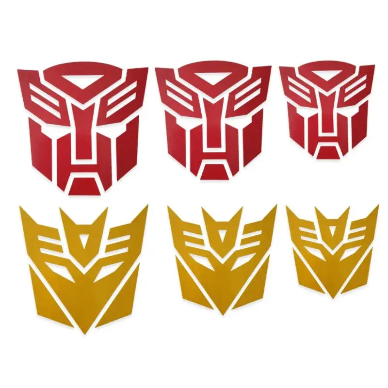 Transformers Sticker | Autobot ve Decepticon Suya Dayanıklı Kask ve Depo Logosu Sticker Master