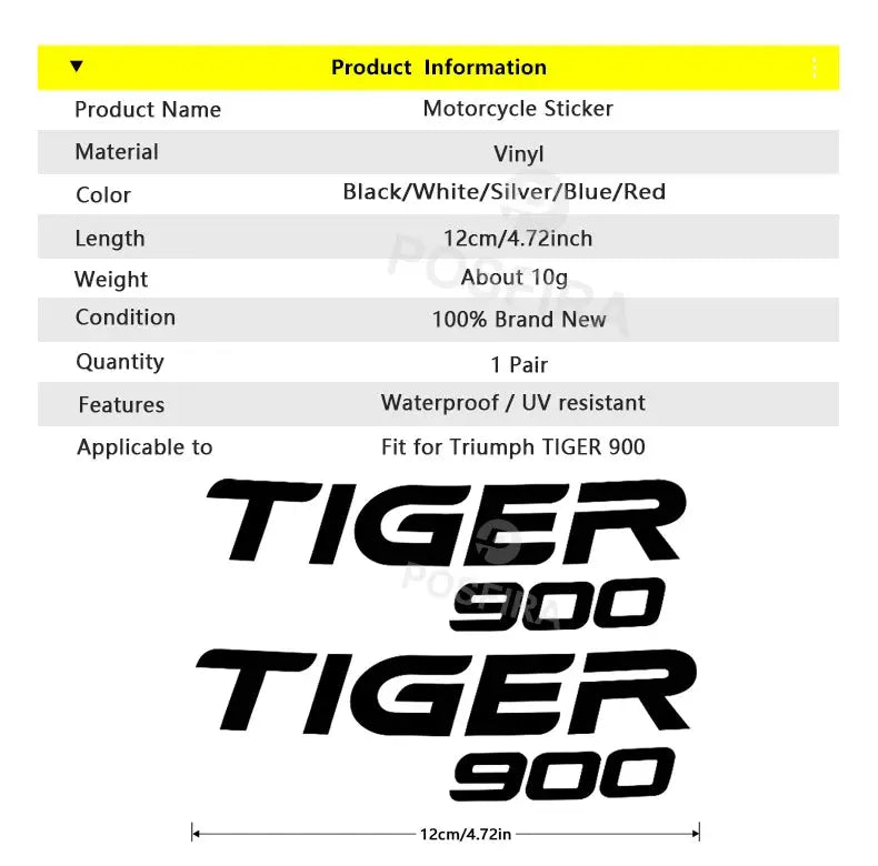 Triumph Tiger 900 Sticker GT Rally Pro Logo Seti | Sticker Master - Sticker Master