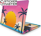 Tropikal Gün Batımı Laptop Sticker Palmiye Tasarım Seti | Sticker Master