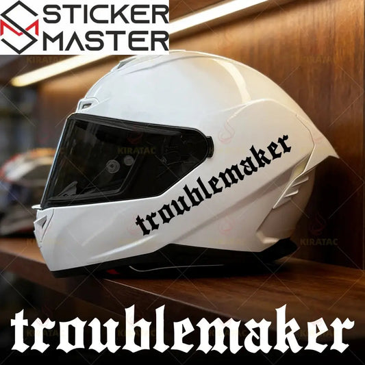 Troublemaker Motor ve Kask Sticker | 18 cm Su Geçirmez Etiket Sticker Master
