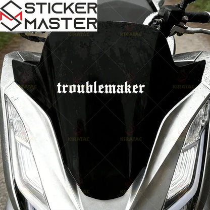 Troublemaker Motor ve Kask Sticker | 18 cm Su Geçirmez Etiket Sticker Master