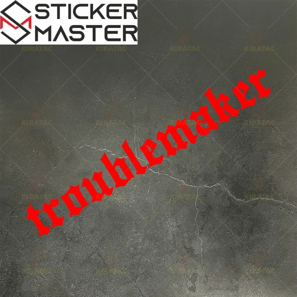 Troublemaker Motor ve Kask Sticker | 18 cm Su Geçirmez Etiket Sticker Master