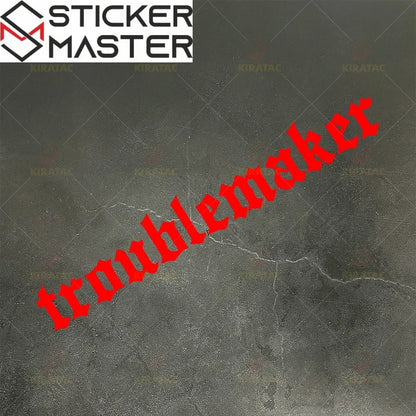 Troublemaker Motor ve Kask Sticker | 18 cm Su Geçirmez Etiket Sticker Master