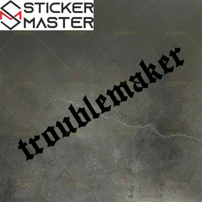 Troublemaker Motor ve Kask Sticker | 18 cm Su Geçirmez Etiket Sticker Master