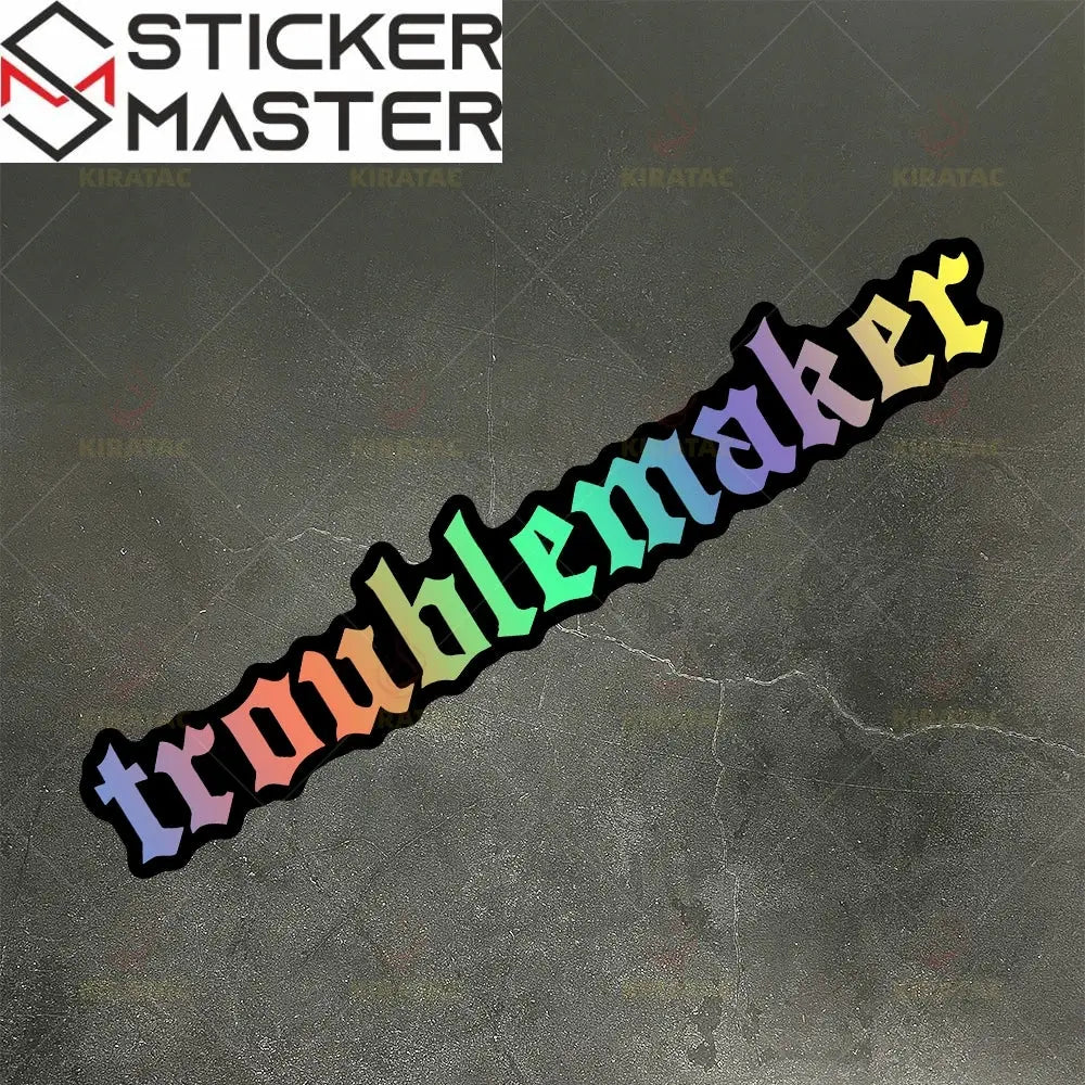 Troublemaker Motor ve Kask Sticker | 18 cm Su Geçirmez Etiket Sticker Master