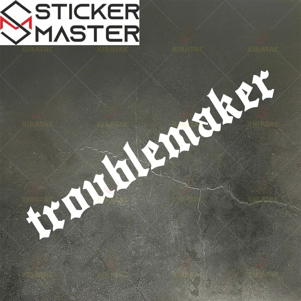 Troublemaker Motor ve Kask Sticker | 18 cm Su Geçirmez Etiket Sticker Master