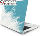 Turkuaz Fırça Darbeli Laptop Sticker Sanatsal Set | Sticker Master