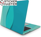 Turkuaz Soyut Laptop Sticker Seti 3'ü 1 Arada | Sticker Master