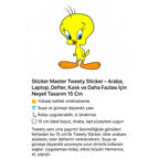 Sticker Master Tweety Sticker – Araba, Laptop, Defter, Kask ve Daha Fazlası İçin Neşeli Tasarım 15 Cm