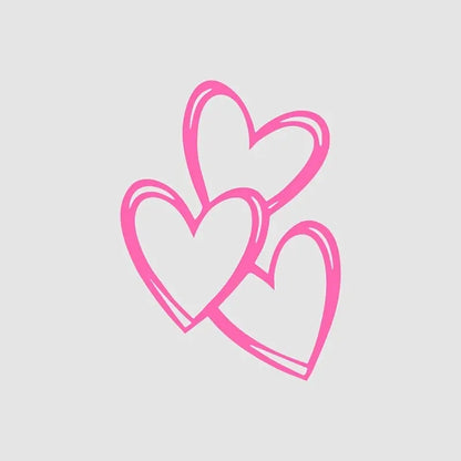 Üç Kalp Araba Cam Stickerı 11x15 cm | Sticker Master Sticker Master