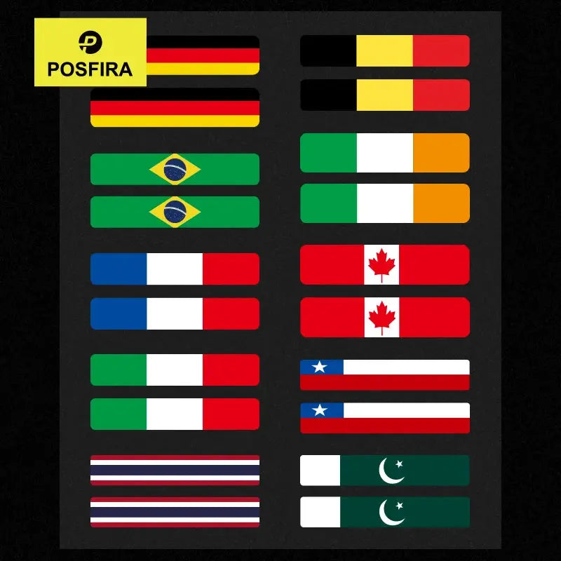 Ülke Bayrakları Sticker Seti Motosiklet Kask | Sticker Master - Sticker Master