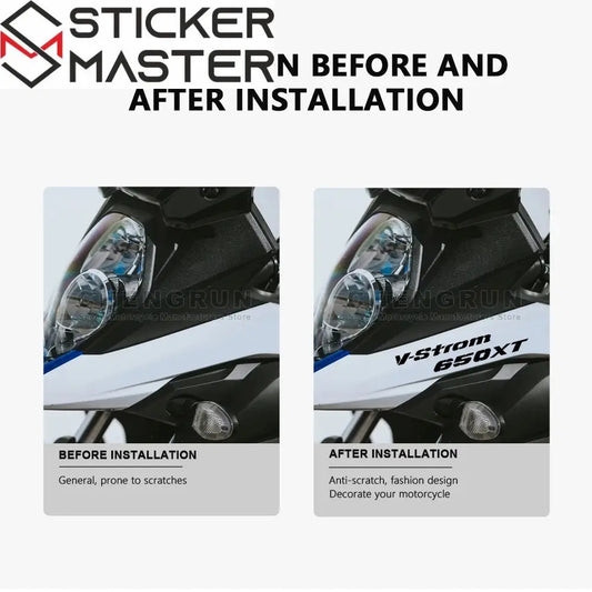 Sticker Master V-Strom 650 XT Gövde Sticker Seti – Su Geçirmez Sportif Tasarım (2015-2024) - Sticker Master