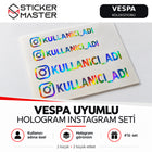 Vespa Uyumlu HLG37 Hologram Instagram Etiket Seti 4' lü Set Sticker