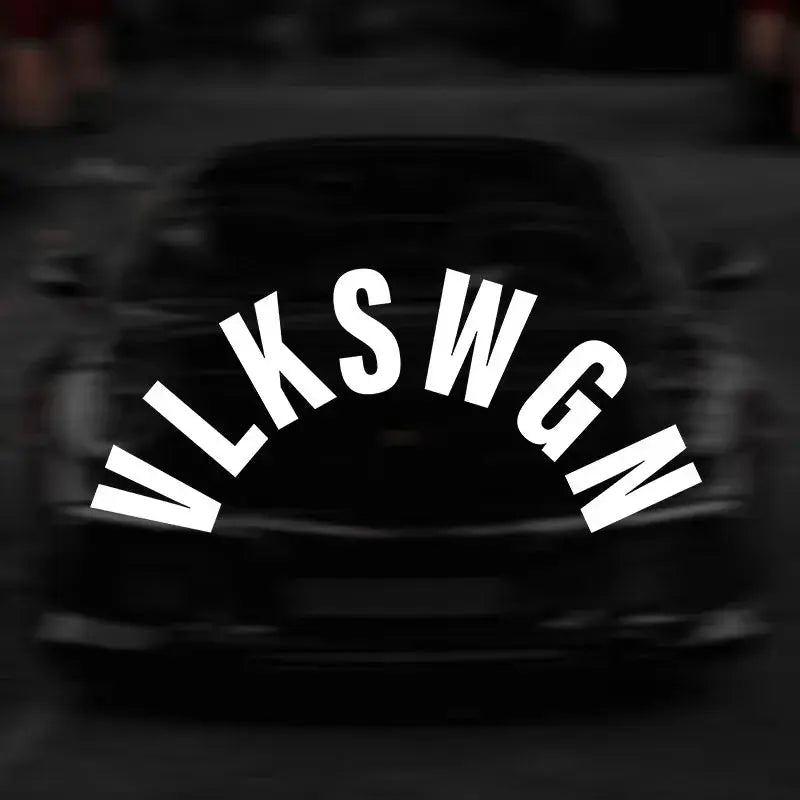 VLKSWGN Sticker | Volkswagen Golf ve Polo İçin Kavisli Cam Yazısı Sticker Master