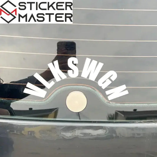 VLKSWGN Sticker | Volkswagen Golf ve Polo İçin Kavisli Cam Yazısı Sticker Master