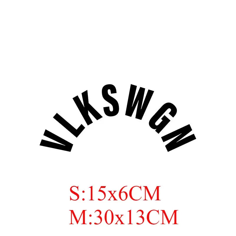 VLKSWGN Sticker | Volkswagen Golf ve Polo İçin Kavisli Cam Yazısı Sticker Master