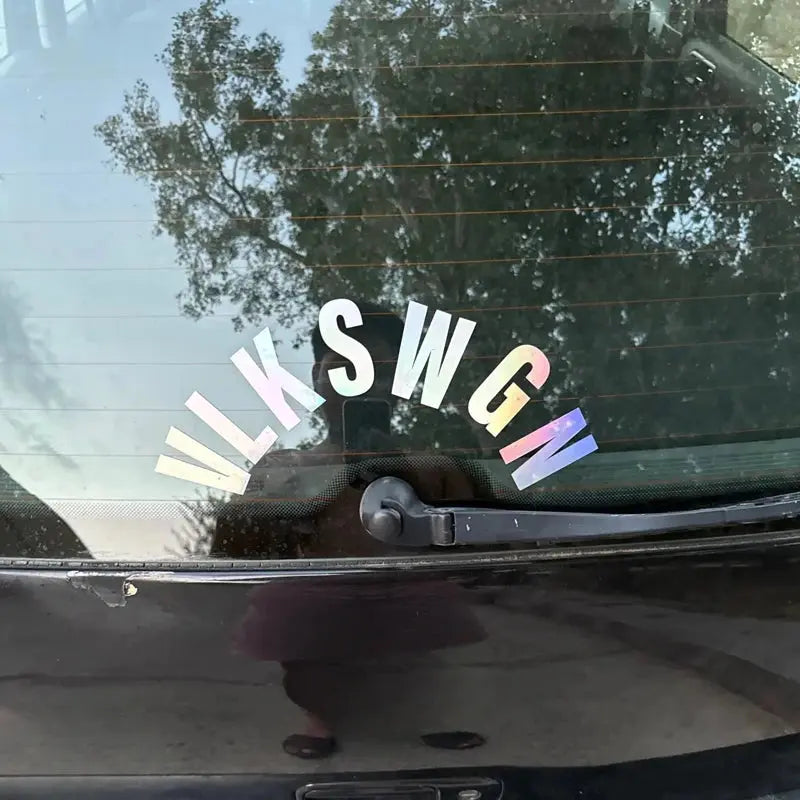VLKSWGN Sticker | Volkswagen Golf ve Polo İçin Kavisli Cam Yazısı Sticker Master