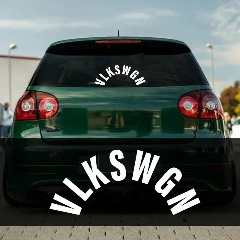 VLKSWGN Sticker | Volkswagen Golf ve Polo İçin Kavisli Cam Yazısı Sticker Master