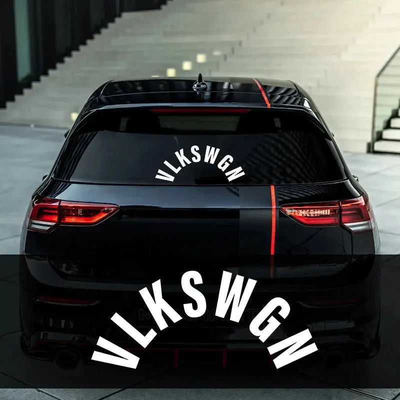 VLKSWGN Sticker | Volkswagen Golf ve Polo İçin Kavisli Cam Yazısı Sticker Master