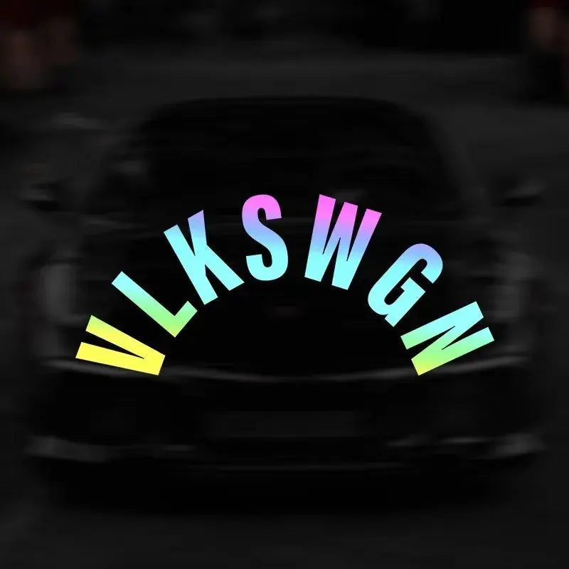 VLKSWGN Sticker | Volkswagen Golf ve Polo İçin Kavisli Cam Yazısı Sticker Master
