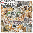 Vahşi Hayvan Sticker Suluboya Seti (50 Adet) | Sticker Master