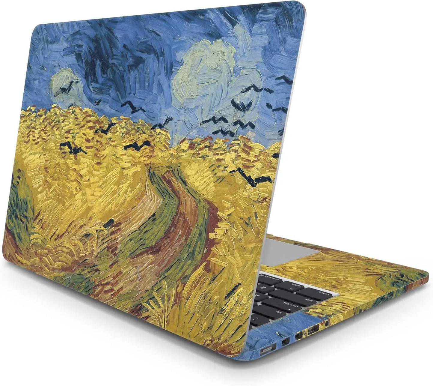Sticker Master Van Gogh Wheatfield with Crows Evrensel Sticker Dizüstü Bilgisayar Vinil Sticker Decal 12" 13" 13.3" 14" 15" 15.4" 15.6 inç Dizüstü Bilgisayar Çıkartma Koruyucu Macbook Asus Acer Hp Lenovo Huawei Dell İçin - Sticker Master