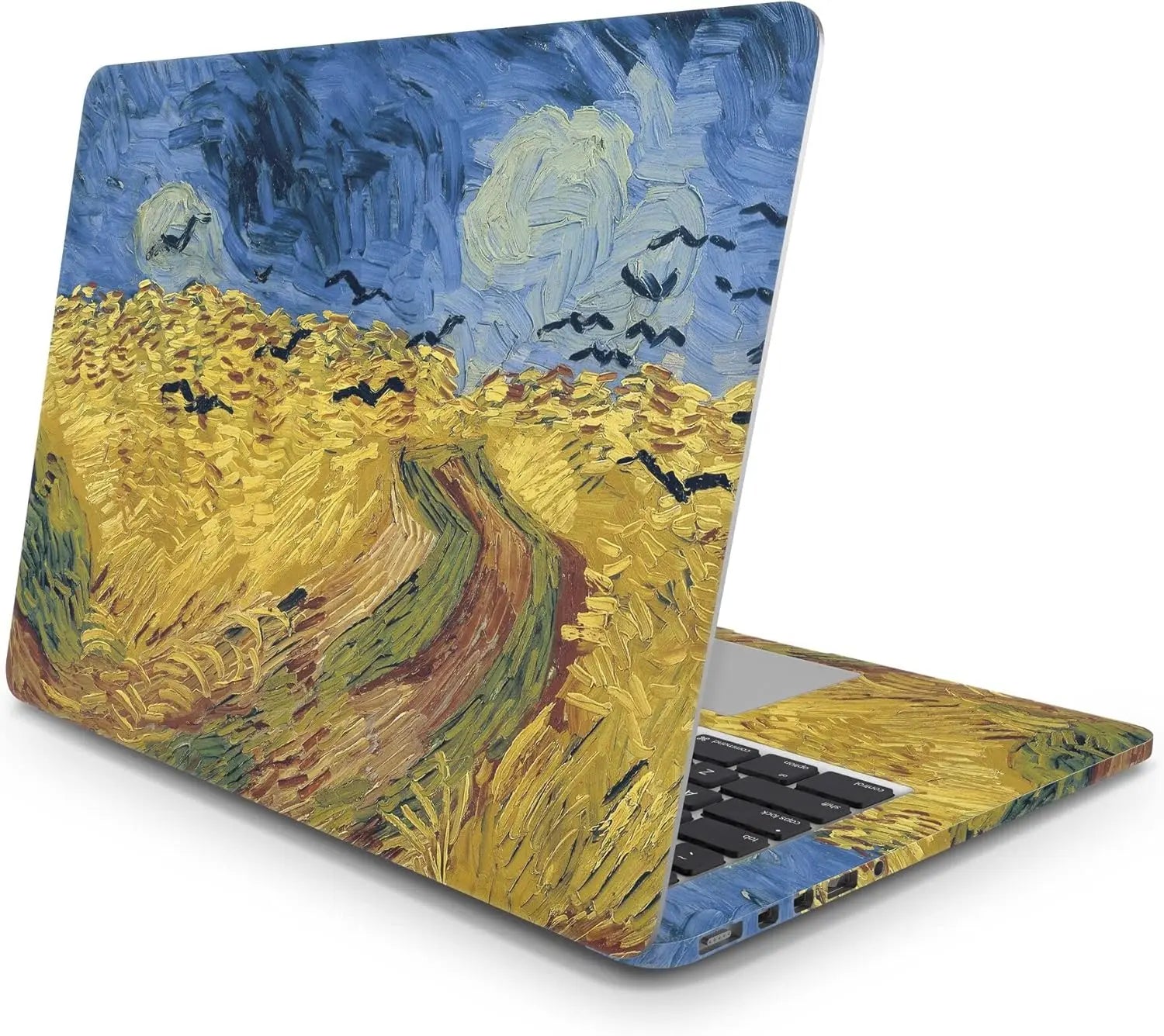 Sticker Master Van Gogh Wheatfield with Crows Evrensel Sticker Dizüstü Bilgisayar Vinil Sticker Decal 12" 13" 13.3" 14" 15" 15.4" 15.6 inç Dizüstü Bilgisayar Çıkartma Koruyucu Macbook Asus Acer Hp Lenovo Huawei Dell İçin - Sticker Master