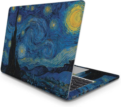 Sticker Master Van Gogh Starry Night Evrensel Sticker Dizüstü Bilgisayar Vinil Sticker Decal 12" 13" 13.3" 14" 15" 15.4" 15.6 inç Dizüstü Bilgisayar Çıkartma Koruyucu Macbook Asus Acer Hp Lenovo Huawei Dell İçin - Sticker Master