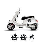 Sticker Master Vespa Anarchy Set Motor, Kask, Laptop, Araba, Oto Araç İçin Dayanıklı Etiket Decal