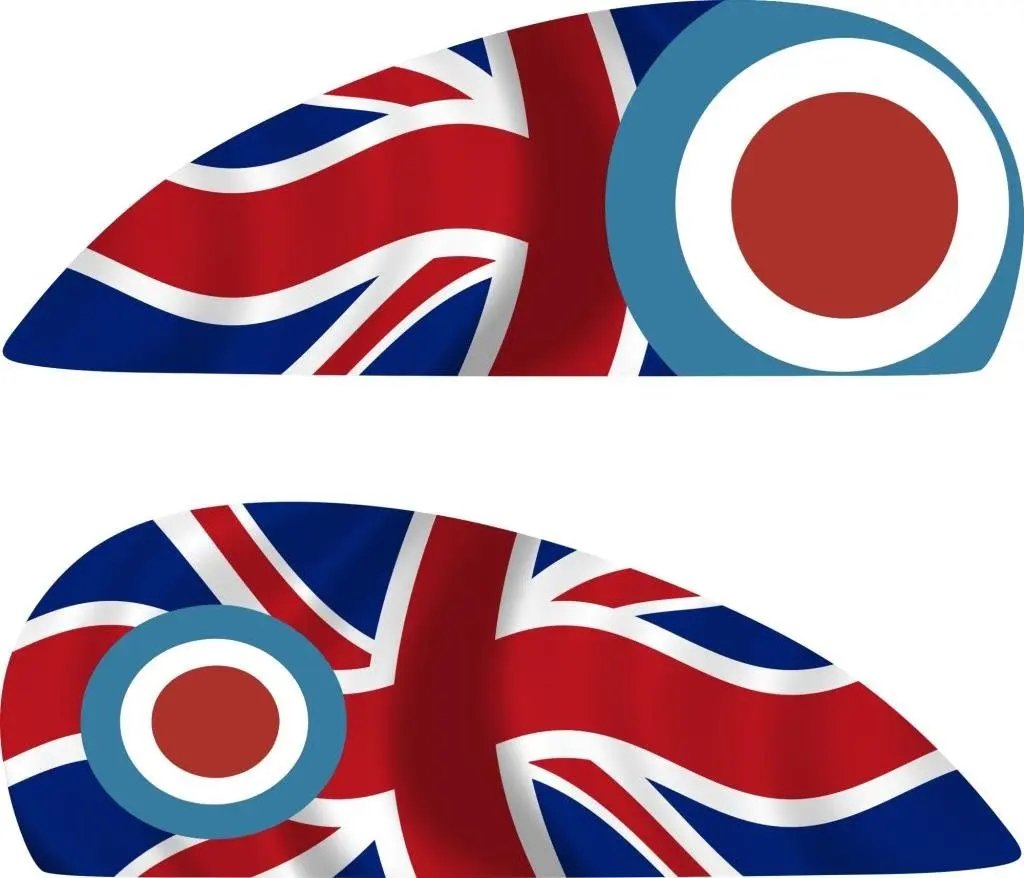 Sticker Master Vespa İngiltere Bayrağı Motor, Kask, Laptop, Araba, Oto Araç İçin Dayanıklı Etiket Decal