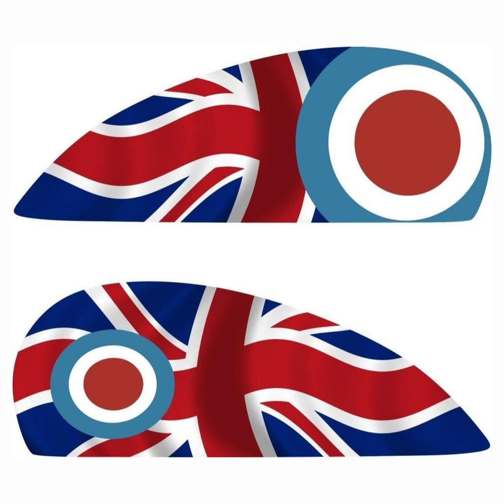 Sticker Master Vespa İngiltere Bayrağı Motor, Kask, Laptop, Araba, Oto Araç İçin Dayanıklı Etiket Decal