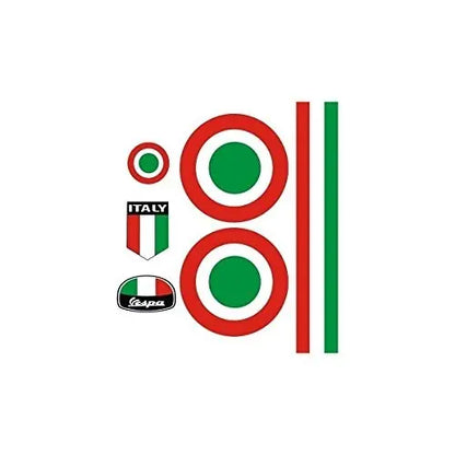 Sticker Master Vespa İtalyan Set Motor, Kask, Laptop, Araba, Oto Araç İçin Dayanıklı Etiket Decal
