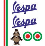 Sticker Master Vespa Kask Sticker Seti Motor, Kask, Laptop, Araba, Oto Araç İçin Dayanıklı Etiket Decal Sticker Master