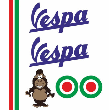 Sticker Master Vespa Kask Sticker Seti Motor, Kask, Laptop, Araba, Oto Araç İçin Dayanıklı Etiket Decal Sticker Master