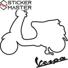 Vespa Silüet Sticker Minimalist Tasarım 15 cm | Sticker Master
