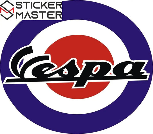 Sticker Master Vespa 2 Motor, Kask, Laptop, Araba, Oto Araç İçin Dayanıklı Etiket Decal 15 Cm