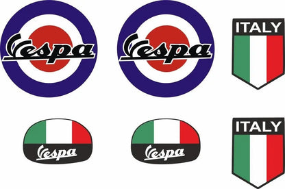 Sticker Master Vespa Set Motor, Kask, Laptop, Araba, Oto Araç İçin Dayanıklı Etiket Decal