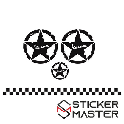 Sticker Master Vespa Sticker Set Motor, Kask, Laptop, Araba, Oto Araç İçin Dayanıklı Etiket Decal Sticker Master