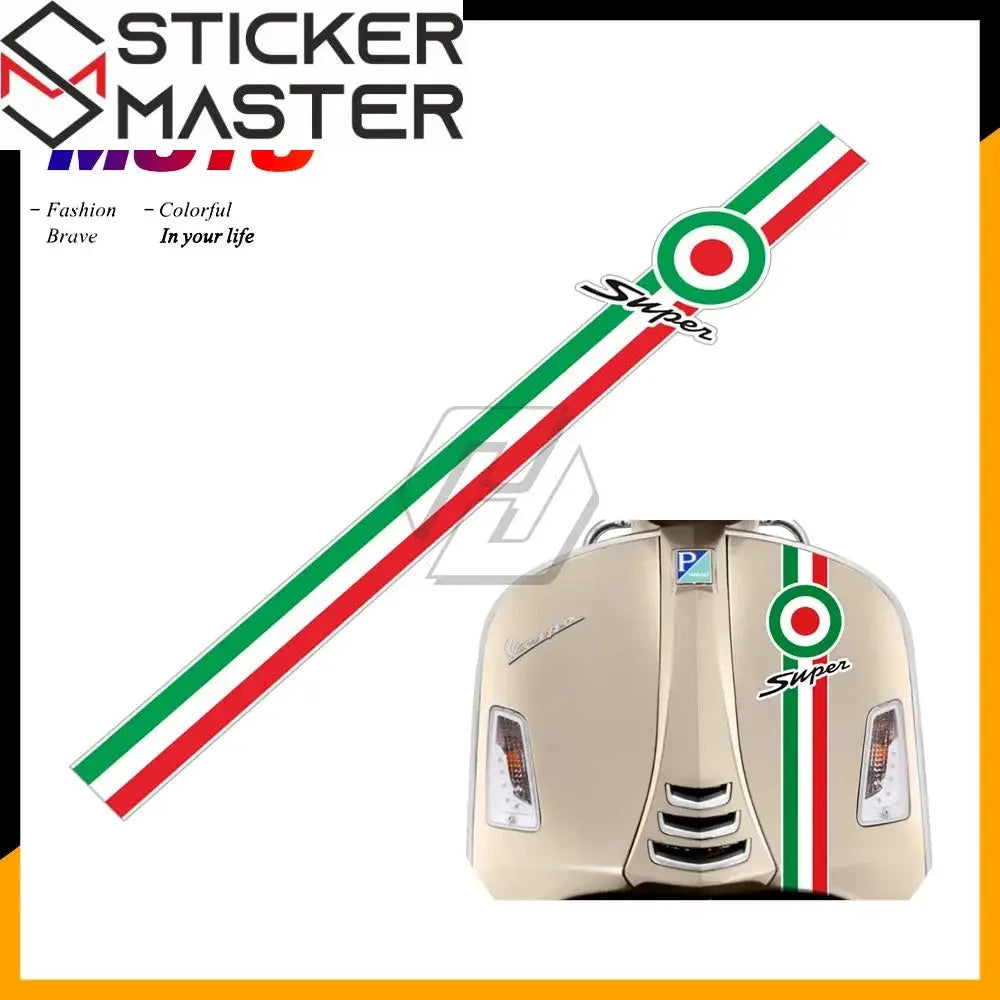 Vespa Sticker | GTS Super Sport Ön Kravat Şerit Decal (65 cm) Sticker Master