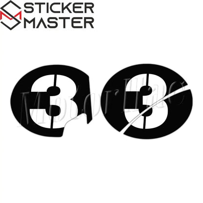 Vespa Sei Giorni yarış numarası sticker seti 2 adet