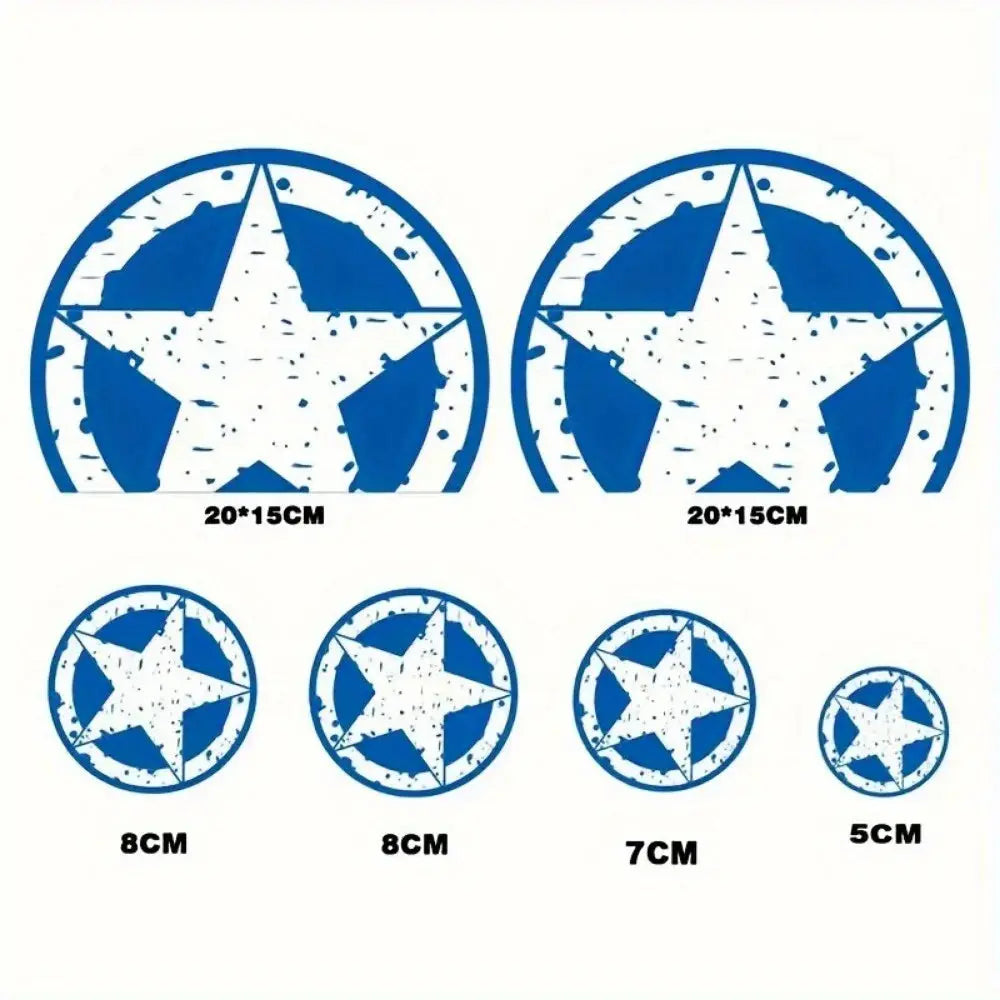 Vespa Yıldız Sticker | US Army Eskitme Retro Kask ve Grenaj Decal Seti Sticker Master